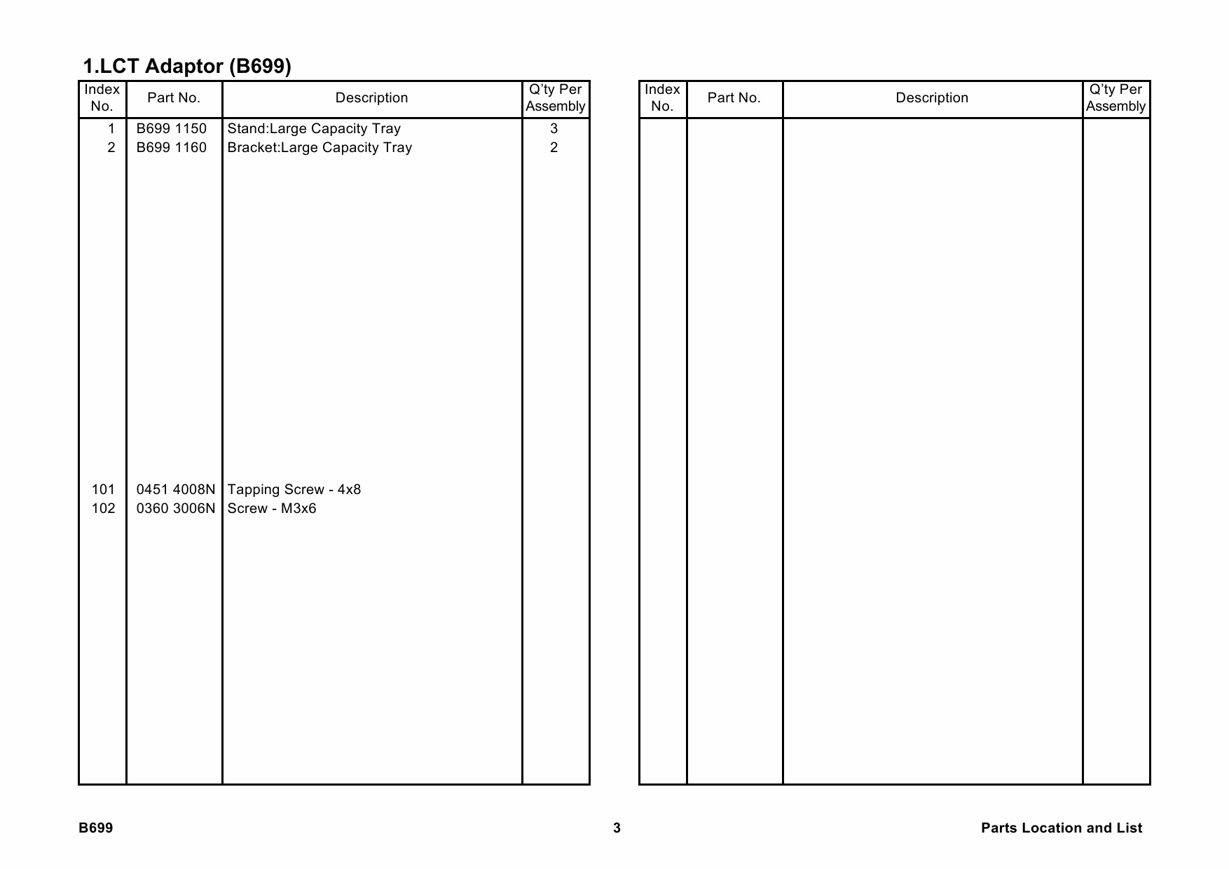 RICOH Options B699 LCT-ADAPTER-TYPE-B Parts Catalog PDF download-3